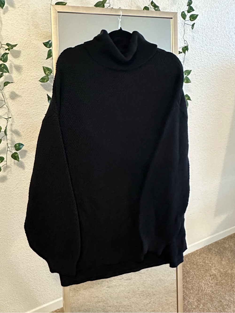 Free People Black Turtleneck Sweater